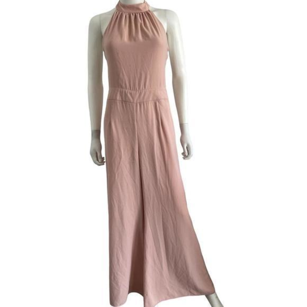 River island pink jumpsuit open back zip‎ closure sold at Neumann Marcus